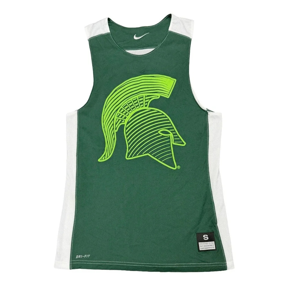 Nike Michigan State Spartans Men's Small Reversible Basketball Jersey - Picture 1 of 8
